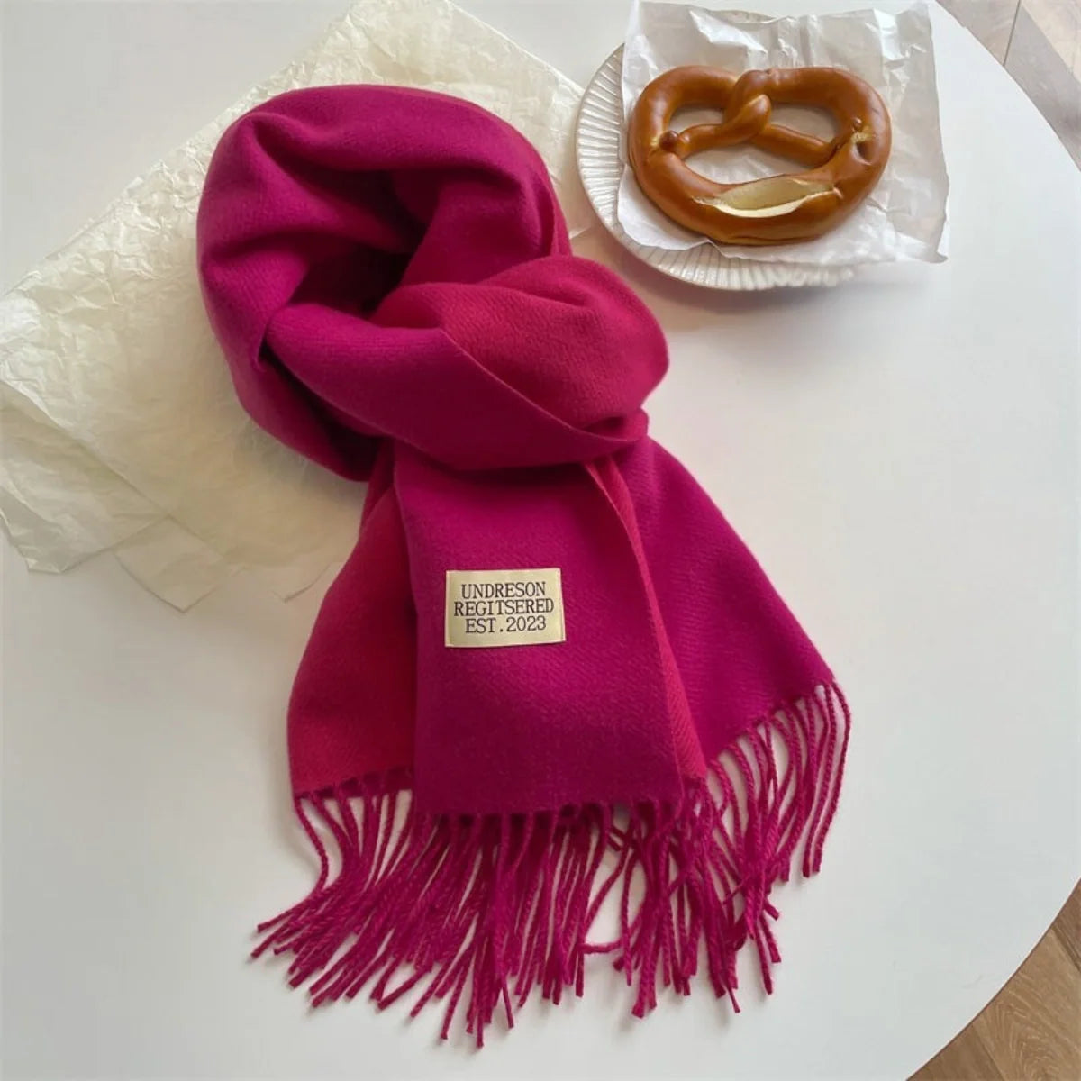 Écharpe pashmina réversible à pompons – Châle doux et luxueux pour femmes – Écharpe de mode polyvalente | Sulvida