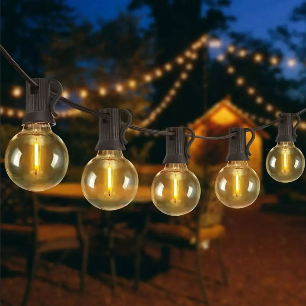Solar Lichtslinger Tuinverlichting 9 of 15 Meter LED Warmwit Buitenverlichting Buiten Sfeerverlichting | Sulvida