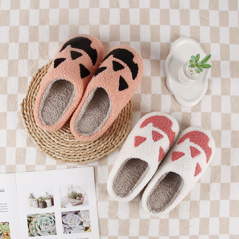 Halloween Huispantoffels met Pompoenenprint Antislip Zachte Binnenschoenen Comfortable Indoor Sloffen Volwassenen | Sulvida