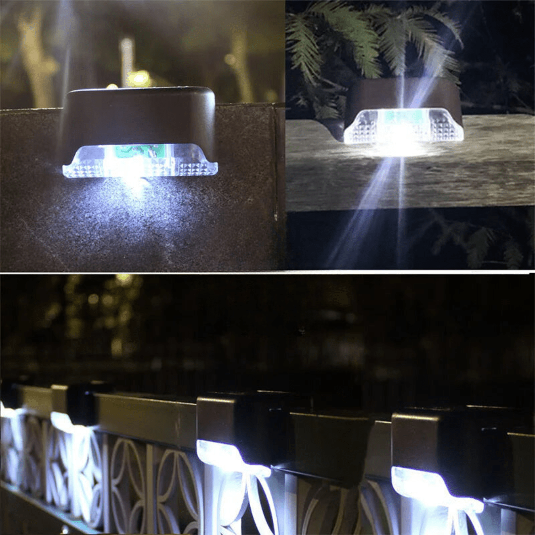 Buitenverlichting Zonne-Energie 4 Stuks IP65 Waterdicht Automatische Sensor Warm Wit LED Tuin Balkon Terras | Sulvida