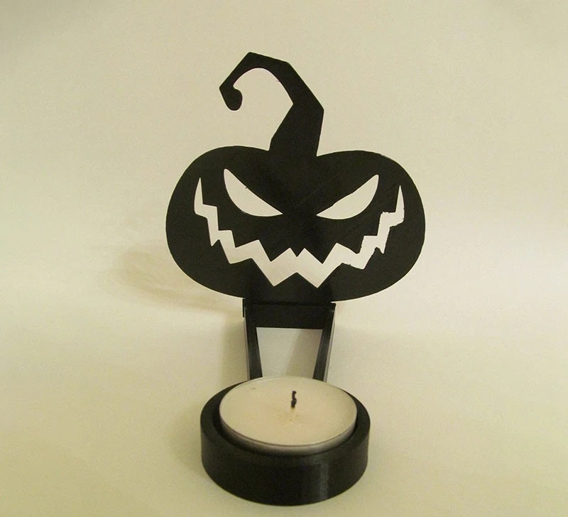 Kandelaar Metaal Zwart Sculptuur Halloween Decoratie Tafelkandelaar Sfeerlicht Woonkamer Sfeerverlichting | Sulvida