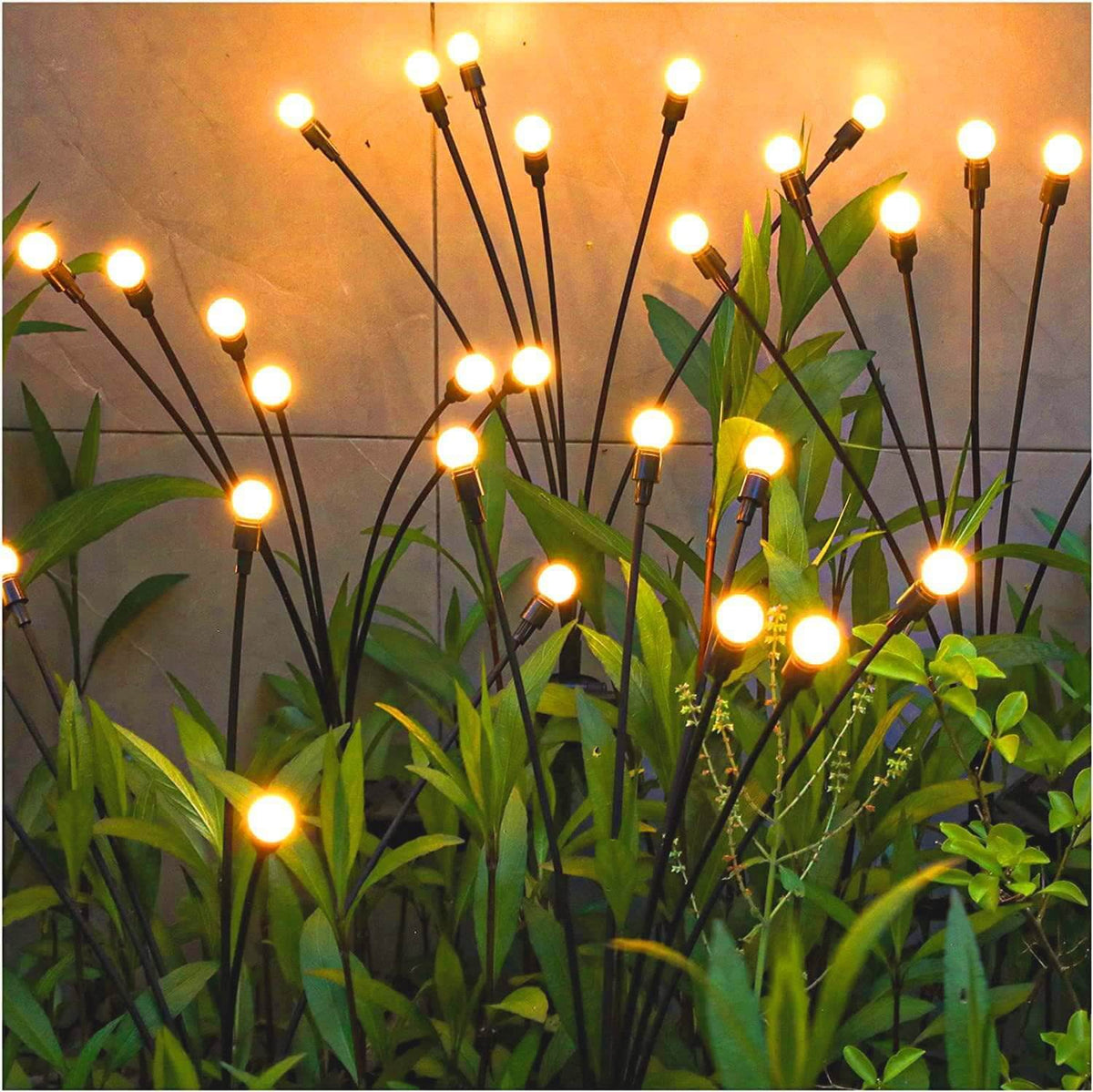 Solar Tuinprikker met LED-verlichting voor Paden en Borders Moderne Buitenlamp Wit Automatisch Zonnepaneel | Sulvida