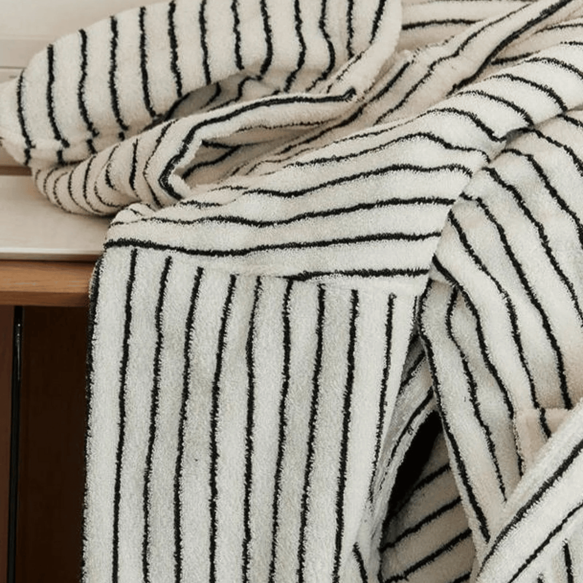 Biologisch Katoenen Badjas met Jacquard Streepdessin – Premium Hotelkwaliteit Ochtendjas voor Wellness | Sulvida