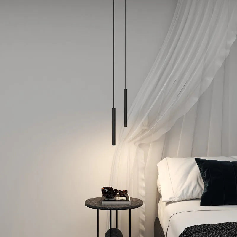 Hanglamp Lineair Metaal Zwart LED Lichtbron Instelbaar Modern Design Woonkamer Slaapkamer Kinderkamer | Sulvida