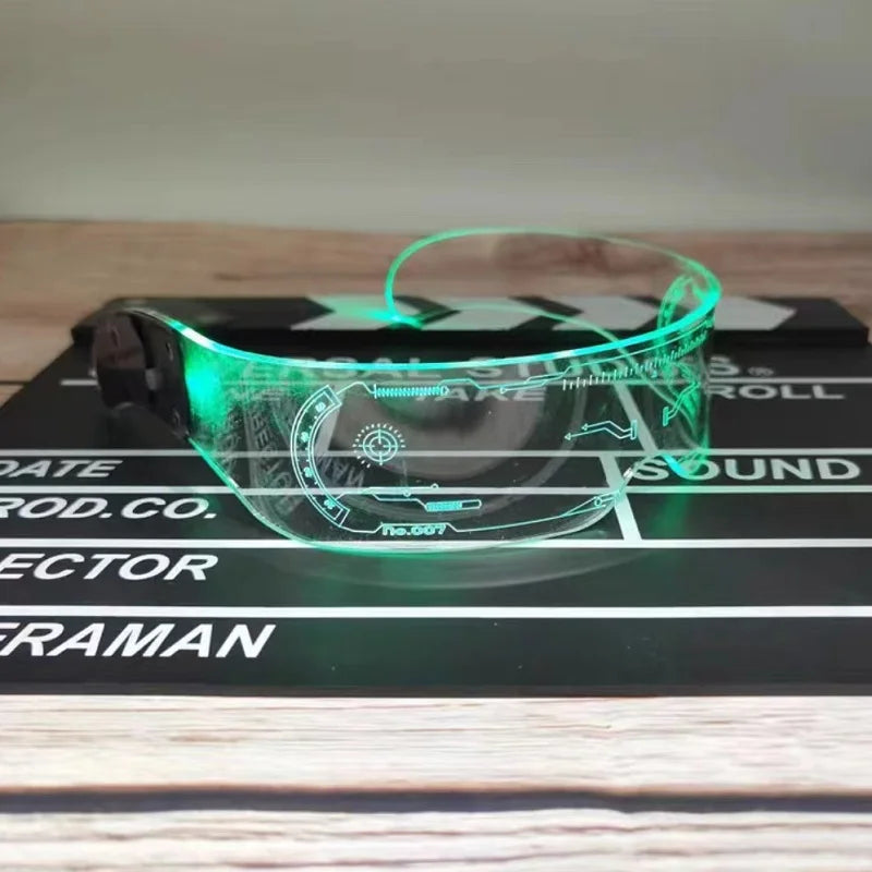 LED Visor Bril Futuristisch Design – Oplaadbare Lichtgevende Eyewear voor Festivals Clubs Feesten Cosplay | Sulvida