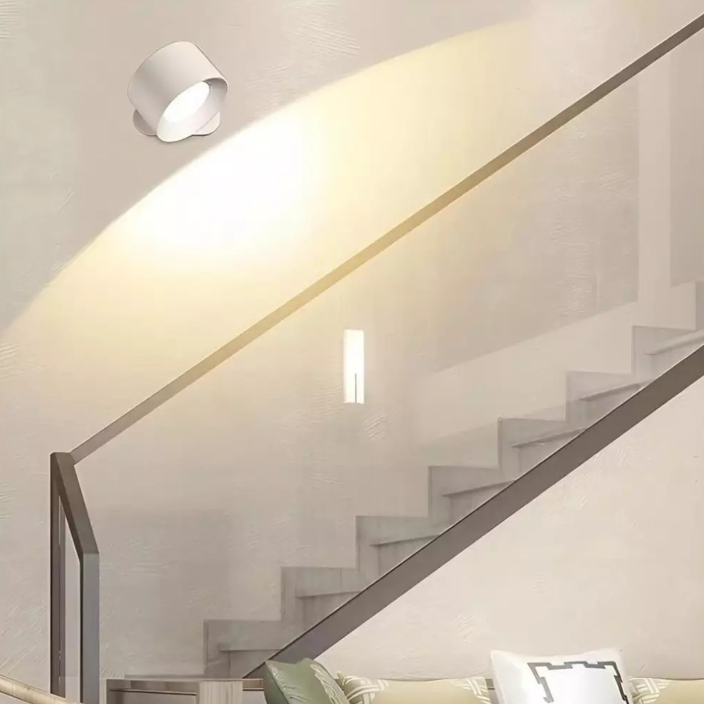 Draadloze LED Wandlamp Oplaadbaar met Afstandsbediening Magnetische Bevestiging Cilindrisch Design Sfeerlicht | Sulvida