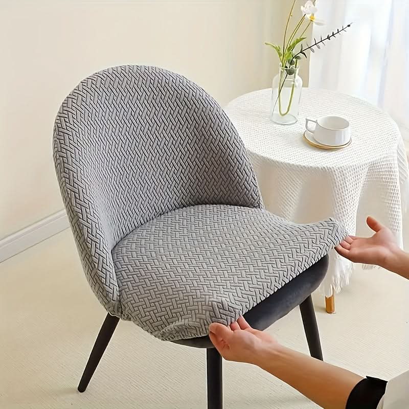 Lot de housses de chaise élastiques extensibles, modernes, unies, pour salle à manger, extensibles et protectrices | Sulvida