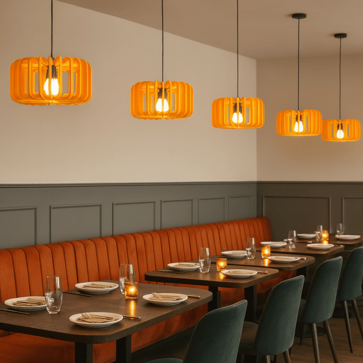Akoestisch Hanglamp Vilt 40x20cm E26/E27 Modern Design Geluidsabsorberend Horeca Restaurant Café Interieur | Sulvida
