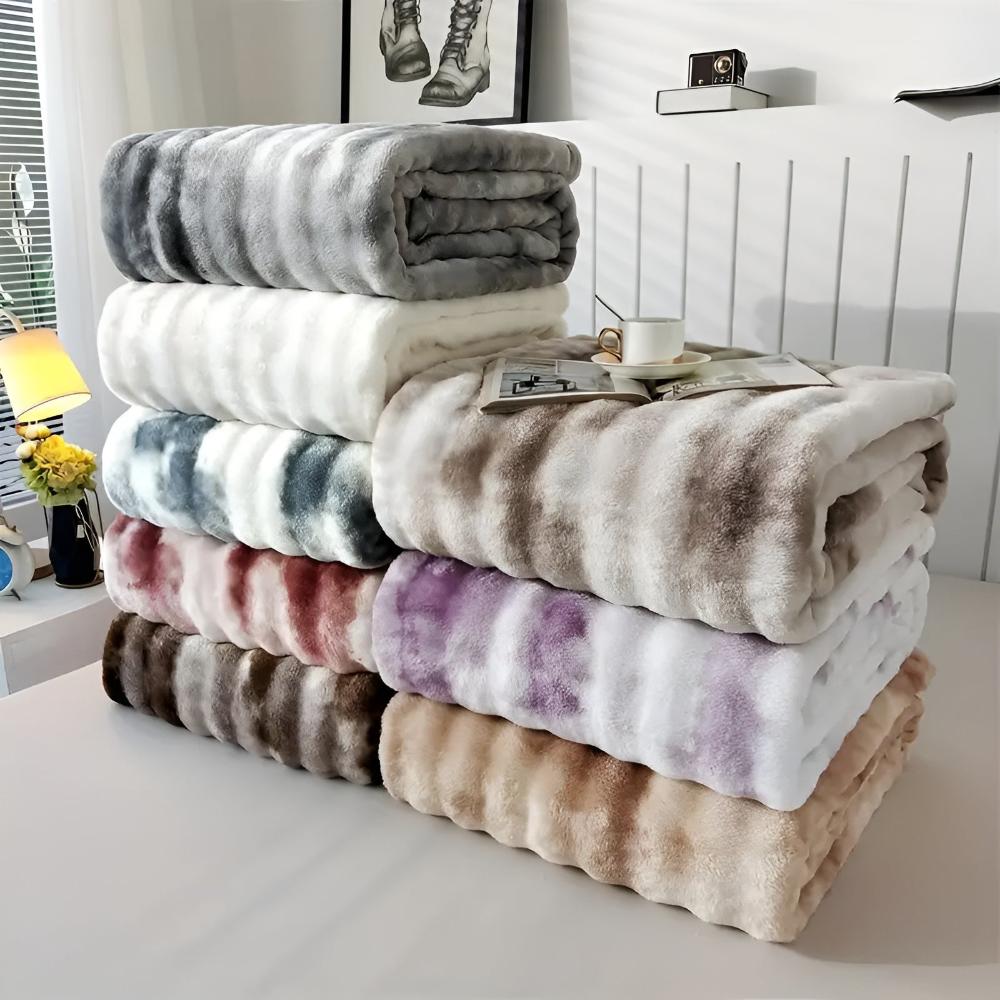 Tie-Dye Plaid Imitatiebont Zacht Golvend Patroon Woonkamer Slaapkamer Decoratief Warm Comfort 150-230cm | Sulvida