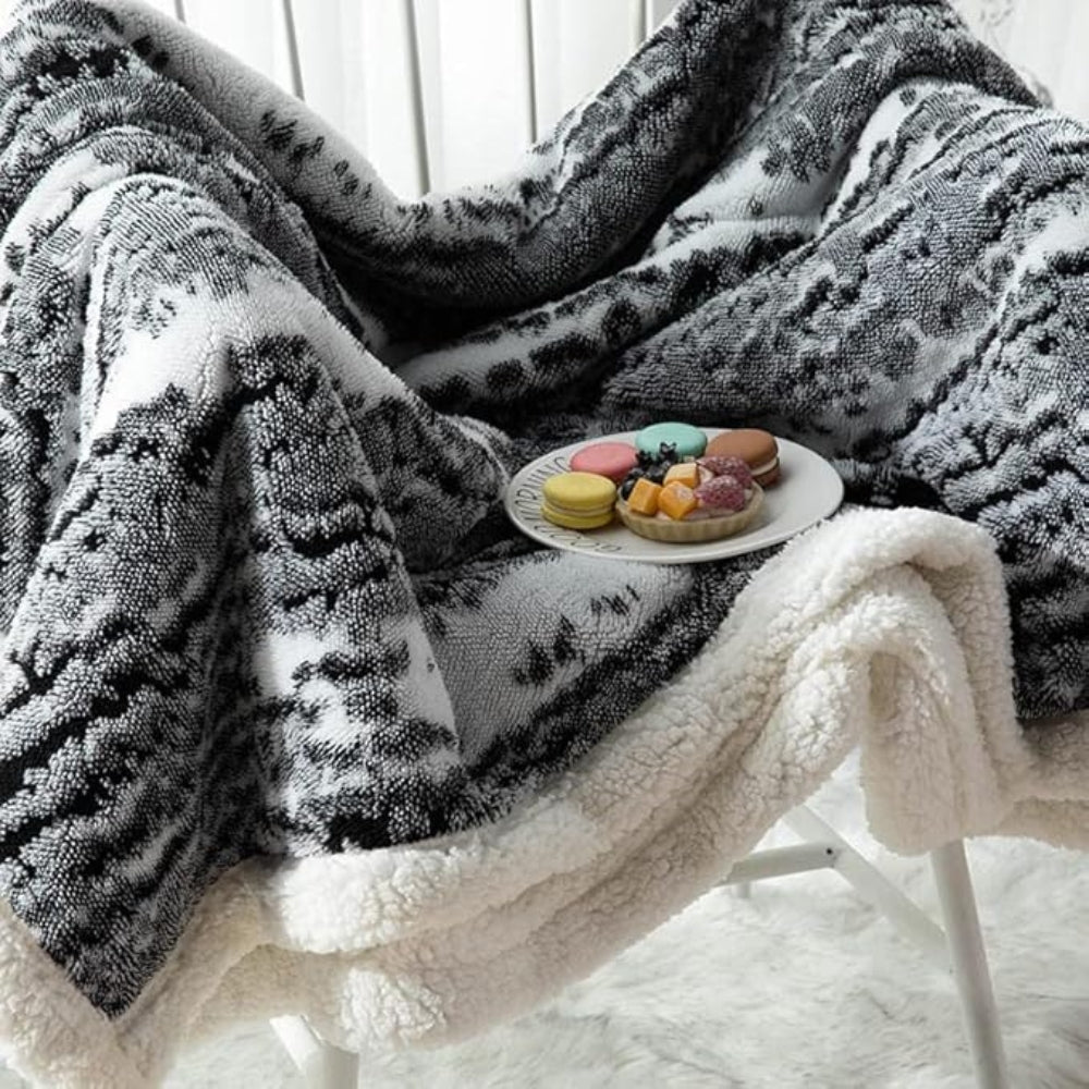 Dubbelzijdige Woonplaid Fluweel en Sherpa - Zacht & Warm Dekkleed - Decoratief Textiel voor Bed en Bank | Sulvida