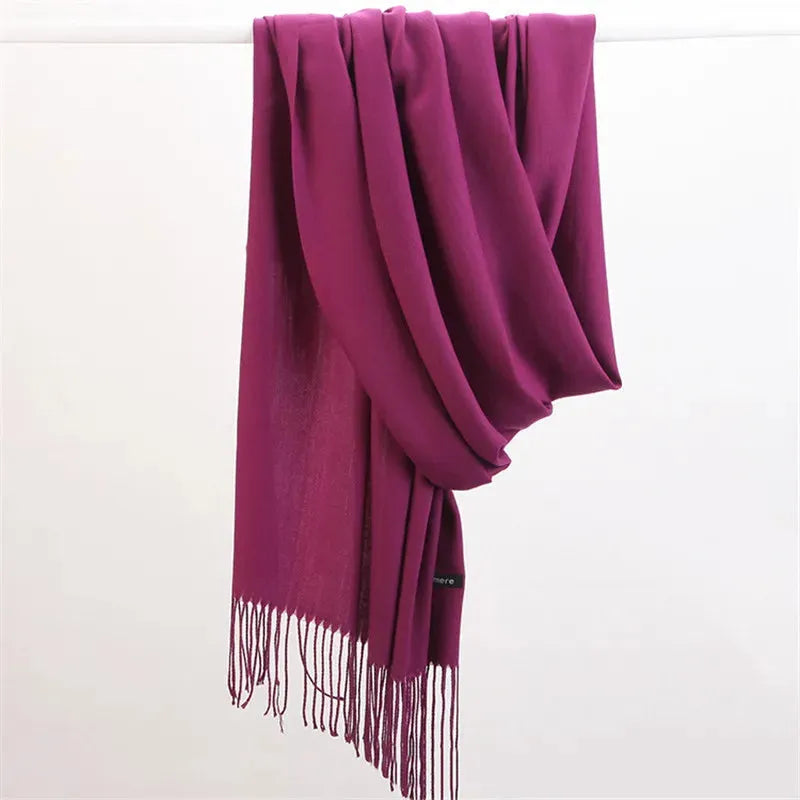 Kasjmieren Sjaal Effen Warm Winteraccessoire Dames Heren Zacht Luxe Herfst Winter Modieus Stijlvol Elegant | Sulvida