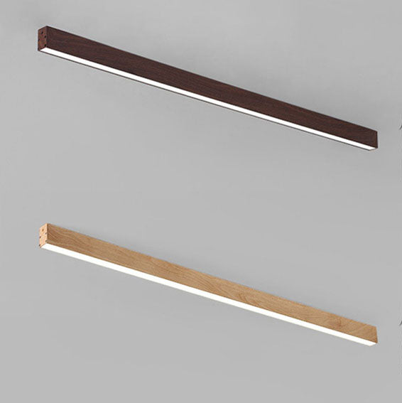 Plafondlamp LED met houtnerf aluminium strips modern minimalistisch strak design voor woonkamer slaapkamer | Sulvida