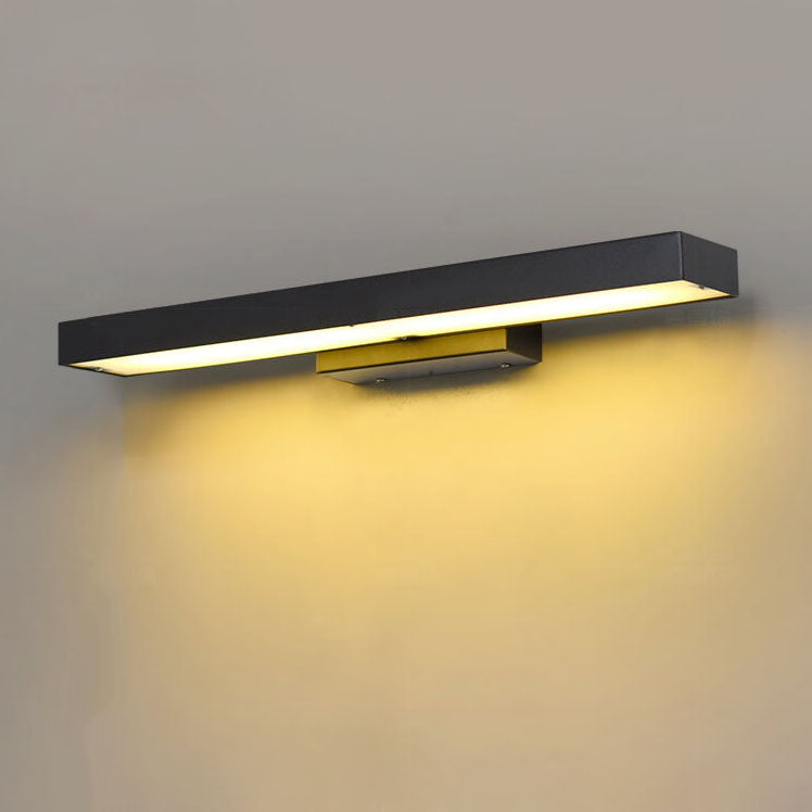 Rechthoekige LED Wandlamp Zwart RVS Waterdicht Bewegingsmelder Buitenverlichting Modern Design Tuin Gevel | Sulvida