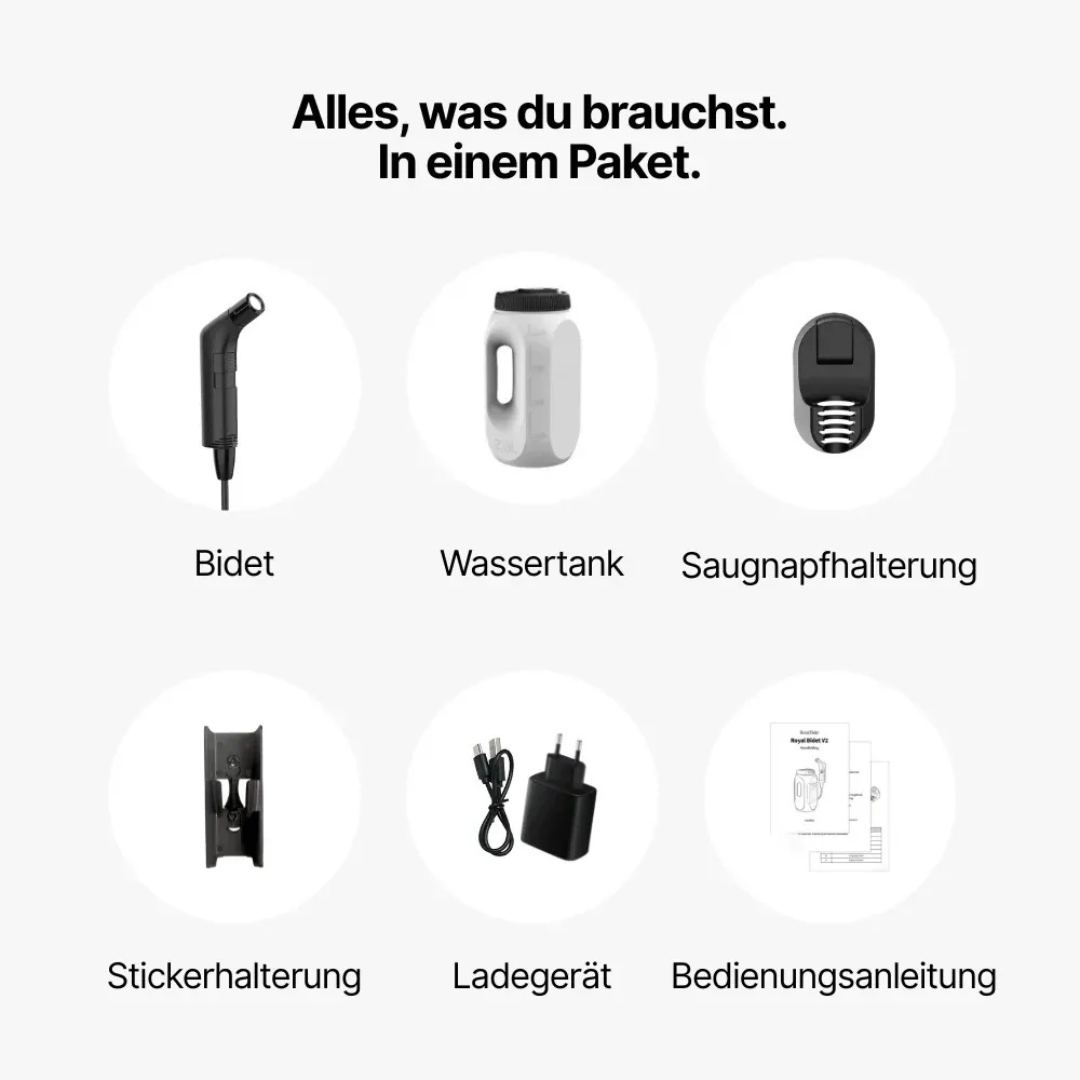 Draagbare Bidet zonder Installatie - Reis & Thuis - Oplaadbaar - Eco-vriendelijk - Compact Toiletsproeier | Sulvida