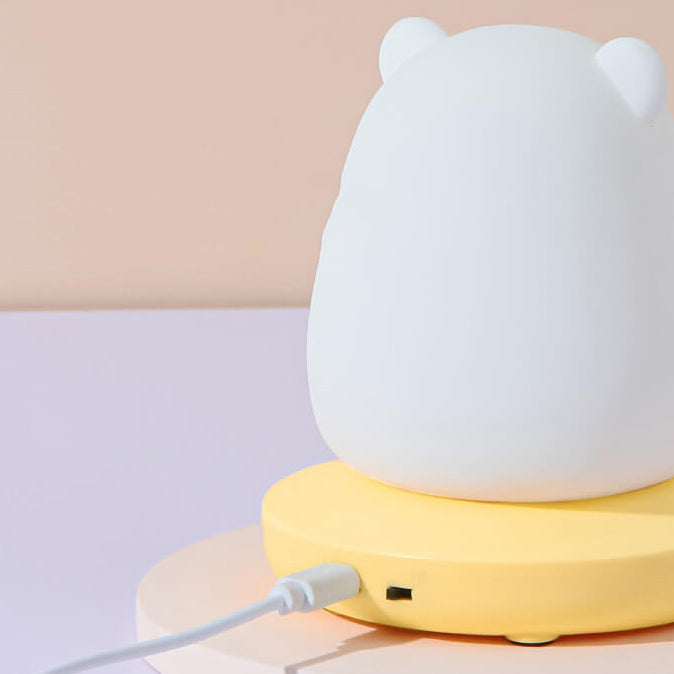 LED Nachtlampje Dierenfiguur Siliconen | Tijger Konijn Panda Varken Touch Bediening Soft Glow Kinderkamer Cadeau | Sulvida