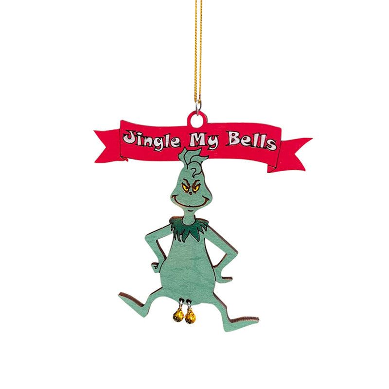 Humoristische Kerstboomhangers met Bellen Feestelijke Grappige Decoratie Kerstmis Kerstman Rendier Ornament | Sulvida
