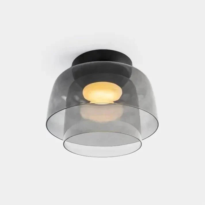 Glazen plafondlamp met driekleurige LED-verlichting voor woonkamer eetkamer slaapkamer modern design | Sulvida