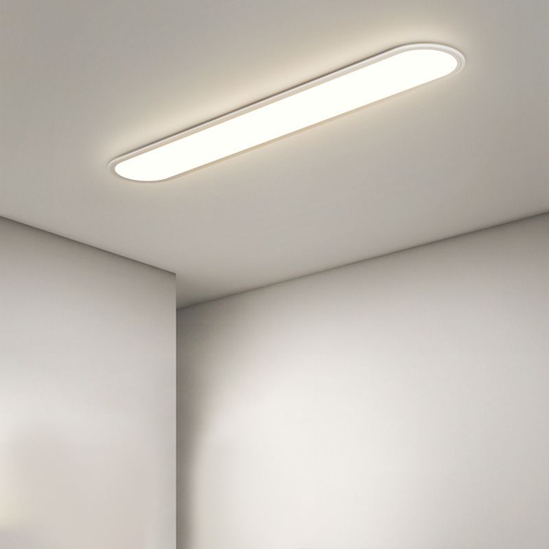 Ovale plafondlamp in metaal en acryl voor woonkamer slaapkamer dimbaar warm neutraal koel wit modern design | Sulvida