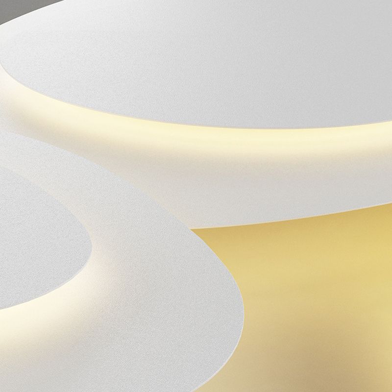 Metalen plafondlamp wit modern design LED dimbaar woonkamer slaapkamer elegant strak interieur sfeerverlichting | Sulvida