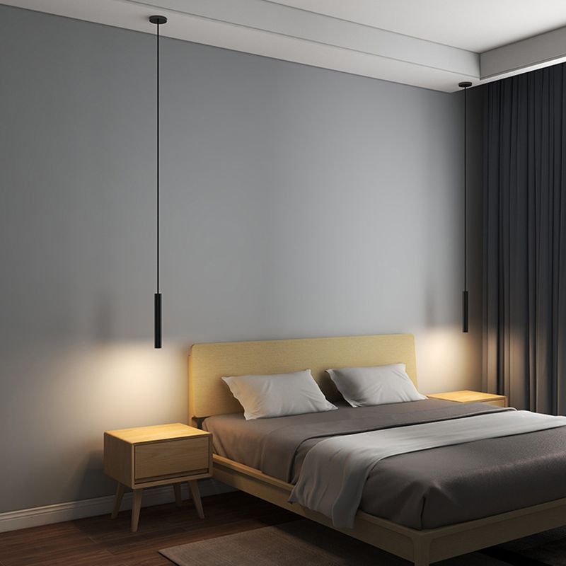 Hanglamp Lineair Metaal Zwart LED Lichtbron Instelbaar Modern Design Woonkamer Slaapkamer Kinderkamer | Sulvida