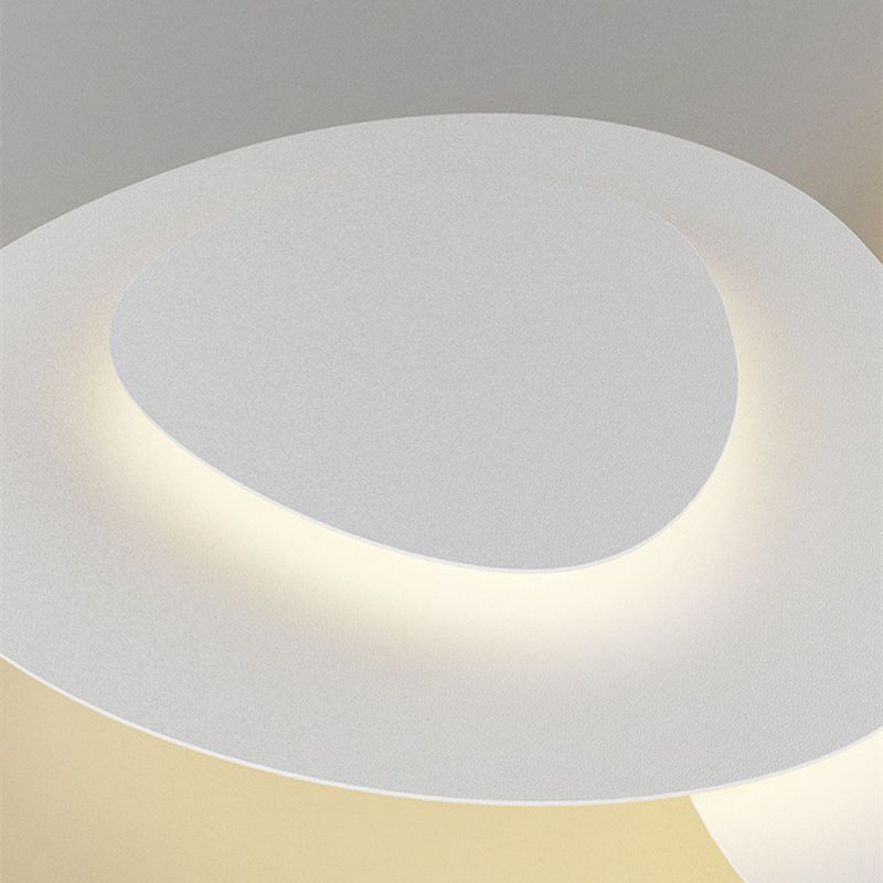 Metalen plafondlamp wit modern design LED dimbaar woonkamer slaapkamer elegant strak interieur sfeerverlichting | Sulvida