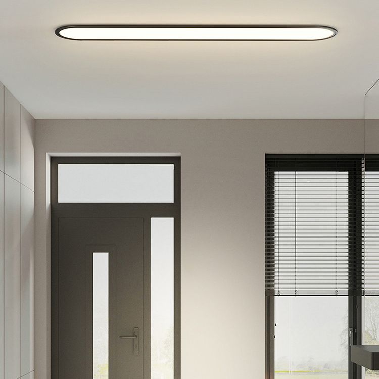 Ovale plafondlamp in metaal en acryl voor woonkamer slaapkamer dimbaar warm neutraal koel wit modern design | Sulvida