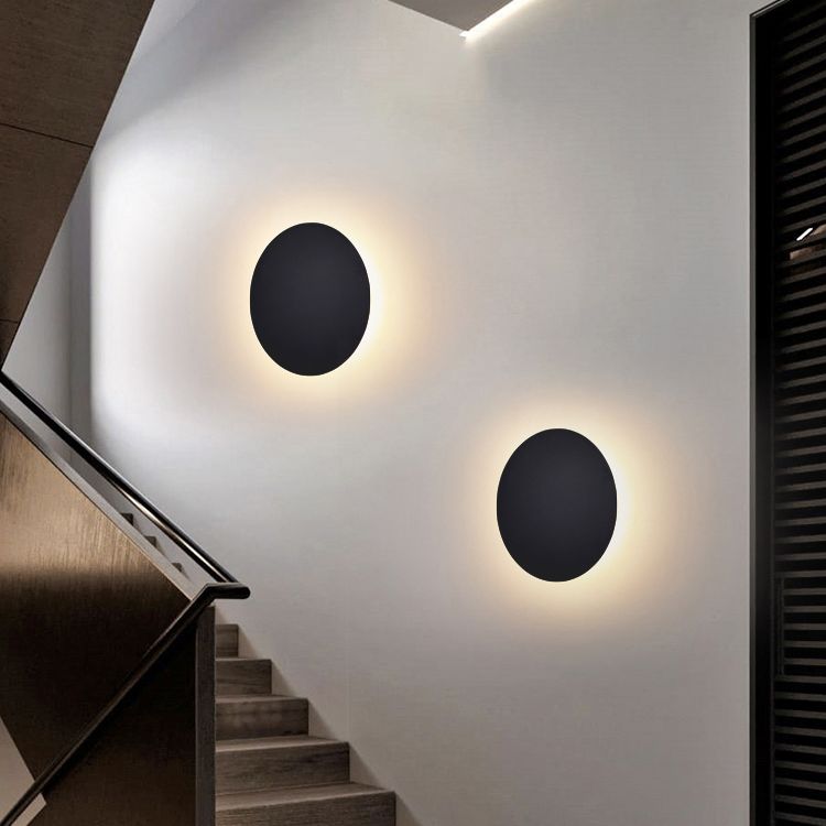 Moderne Wandlamp Rond Metaal LED Warm Licht Slaapkamer Woonkamer Hal Design Verlichting Sfeerverlichting | Sulvida