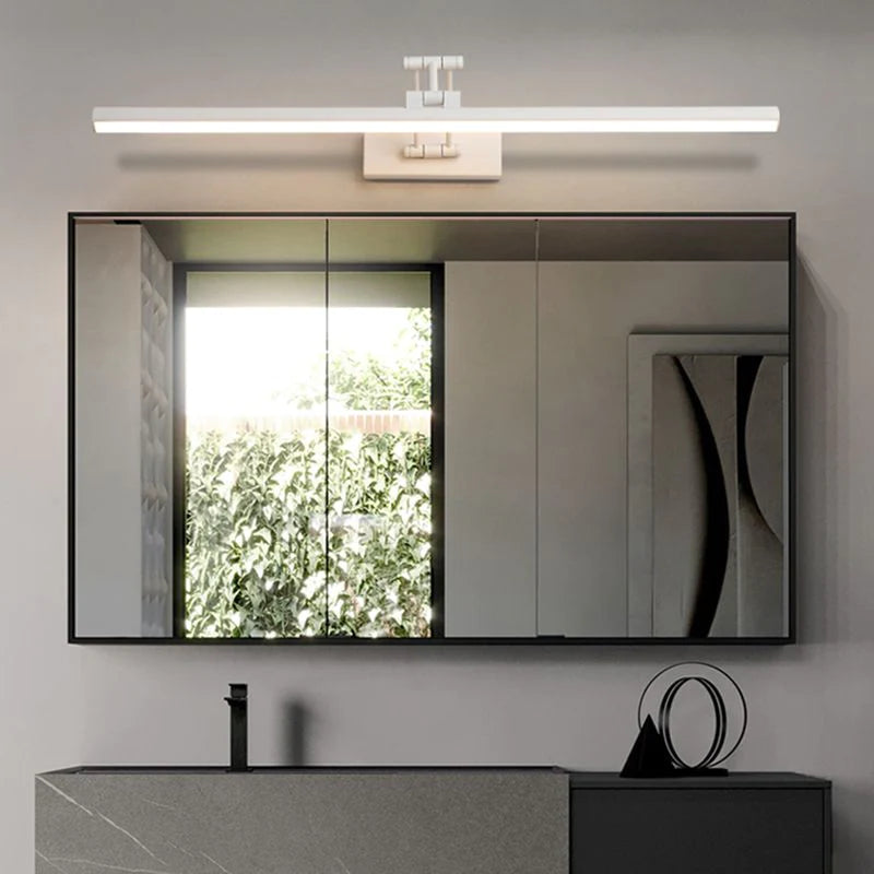 Lineaire LED Wandlamp Metaal Zwart Spiegelverlichting Badkamer Slaapkamer Moderne Stijlvolle Wandverlichting | Sulvida