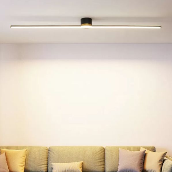 Plafondlamp Linear Design Zwart Wit Goud Dimbaar LED 40-121cm Modern Sfeervol Minimalistisch Woonkamer | Sulvida