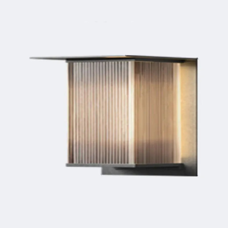 Buitenwandlamp Rechthoekig Zwart Metaal IP68 LED Verlichting Tuinmuur Gevel Moderne Terrasverlichting | Sulvida