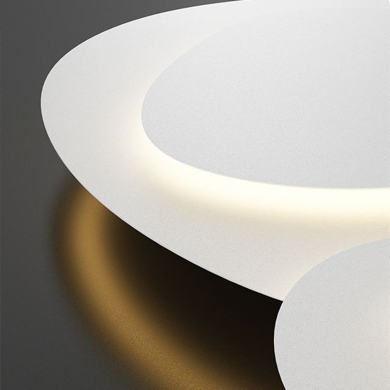Metalen plafondlamp wit modern design LED dimbaar woonkamer slaapkamer elegant strak interieur sfeerverlichting | Sulvida