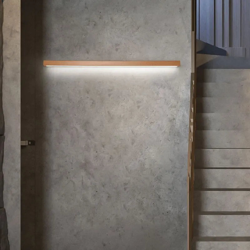 Moderne Wandlamp Hout met Acryl Spiegelverlichting voor Badkamer Slaapkamer Woonkamer Design 60 tot 120 cm | Sulvida