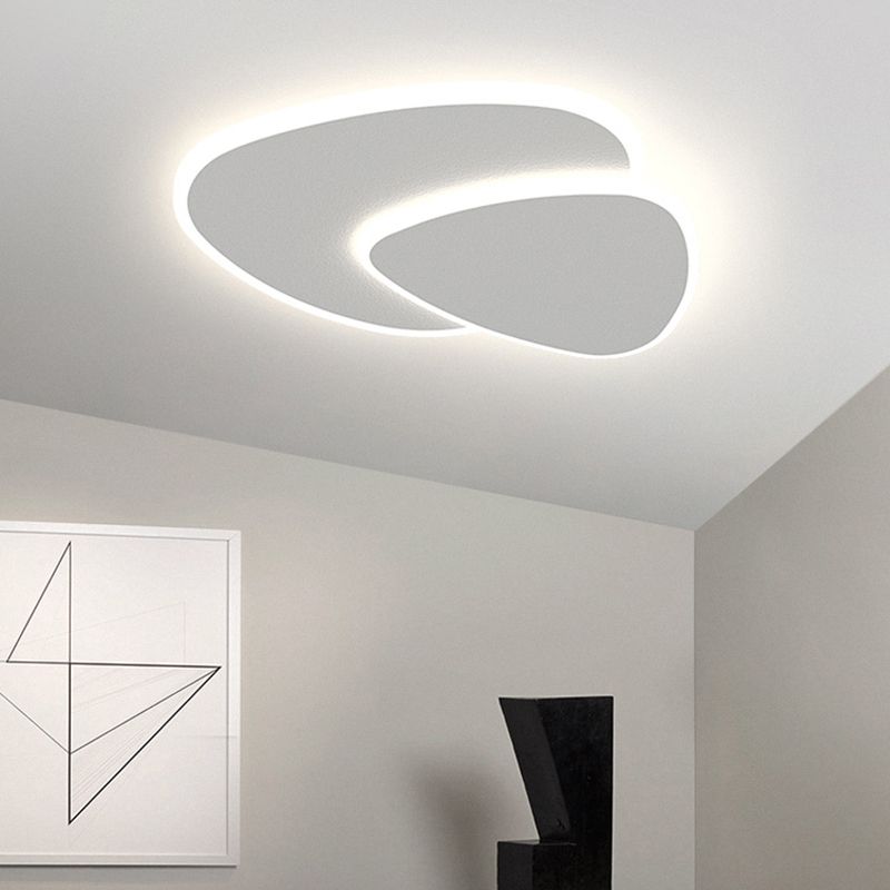 Geometrische Plafondlamp Wit Metaal Acryl LED 40-50cm Woonkamer Slaapkamer Modern Design Verlichting | Sulvida