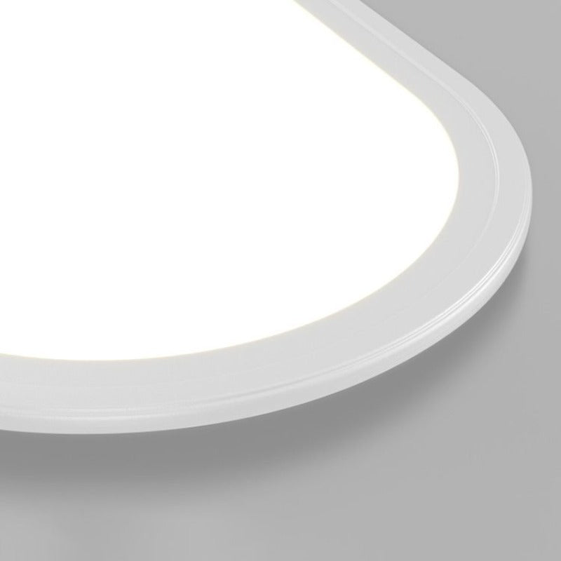 Ovale plafondlamp in metaal en acryl voor woonkamer slaapkamer dimbaar warm neutraal koel wit modern design | Sulvida