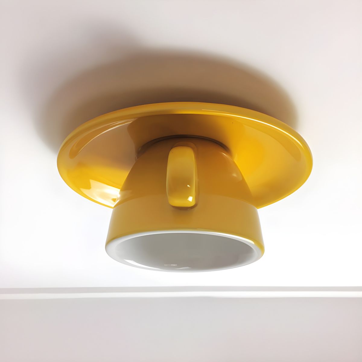 Keramische Plafondlamp Koffiekopje Design Creatieve Spot Blauw Roze Geel Woonkamer Slaapkamer Speels | Sulvida