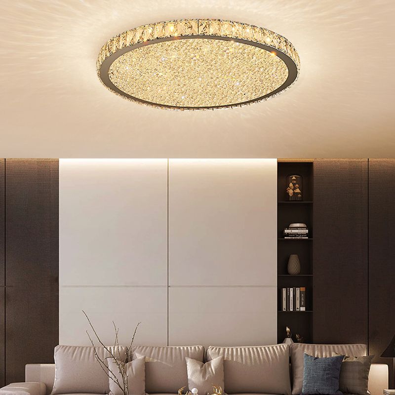 Kristallen Plafondlamp Glamour Met LED Verlichting Warm Of Wit Licht Voor Slaapkamer Woonkamer Modern Metaal | Sulvida