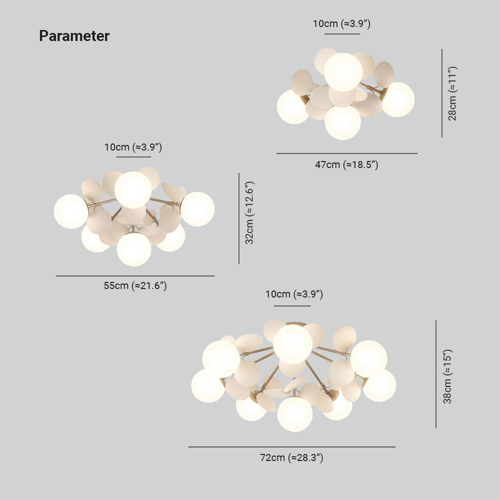 Hangkroonluchter Bloementak Gekleurd Glas voor Woonkamer Eetkamer Slaapkamer Plafondverlichting LED Lamp | Sulvida