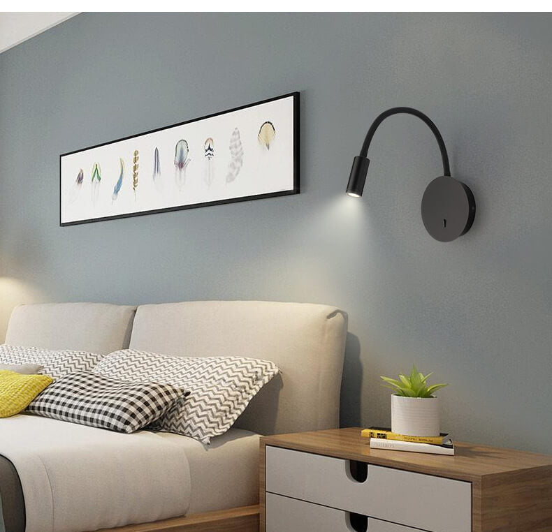 Industriële LED-Wandlamp Verstelbaar 360° Zwart IJzer 42cm Richtwerkverlichting Slaapkamer Woonkamer | Sulvida