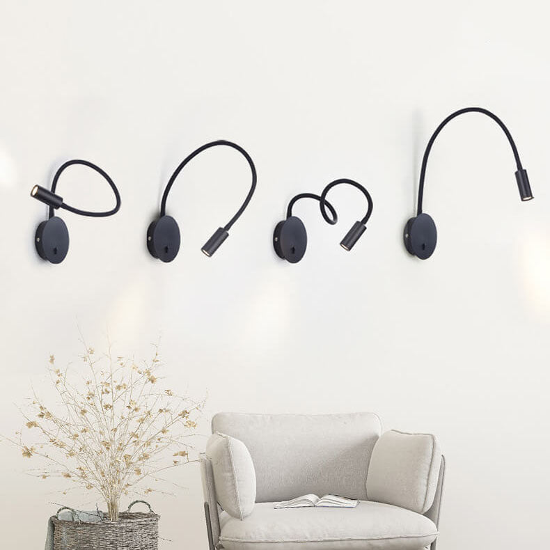 Industriële LED-Wandlamp Verstelbaar 360° Zwart IJzer 42cm Richtwerkverlichting Slaapkamer Woonkamer | Sulvida