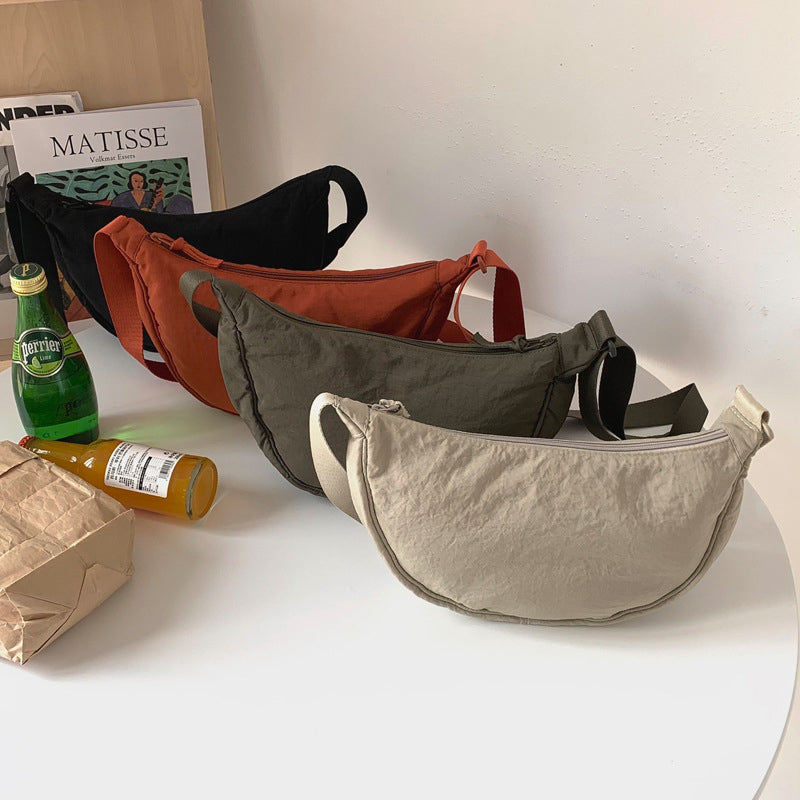 Halvemaanvormige Schoudertas Kunstleer Chic Design Dames Handtas Elegante Everyday Bag Vintage Stijl Mode | Sulvida