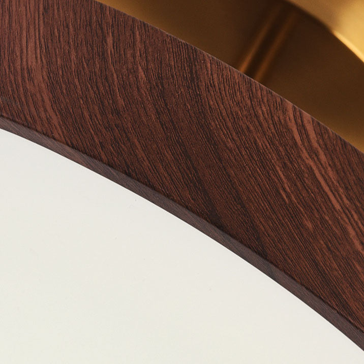 Plafondlamp Rond Houtlook LED Natuurlijke Warmte Moderne Minimalistische Sfeerverlichting voor Woonkamer | Sulvida