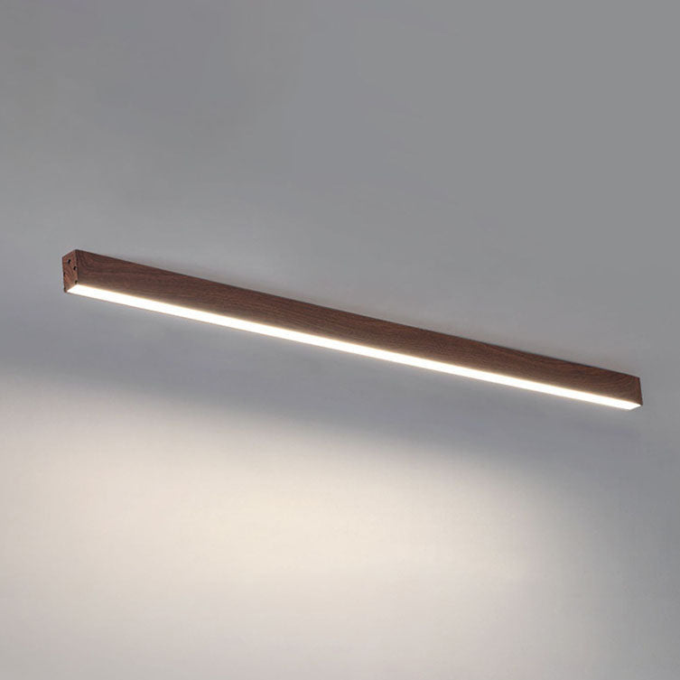Plafondlamp LED met houtnerf aluminium strips modern minimalistisch strak design voor woonkamer slaapkamer | Sulvida