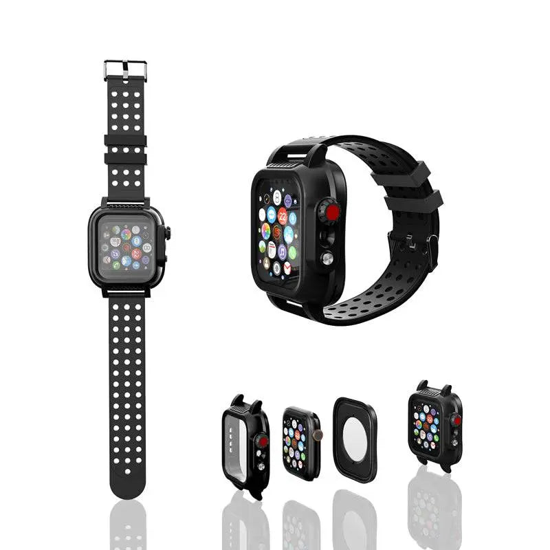 Bracelet de montre avec coque de protection pour Apple Watch Series 4 5 6 SE – Ensemble de protection assorti 44mm 42mm, accessoire | Sulvida