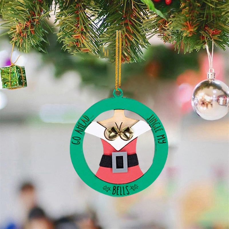 Humoristische Kerstboomhangers met Bellen Feestelijke Grappige Decoratie Kerstmis Kerstman Rendier Ornament | Sulvida