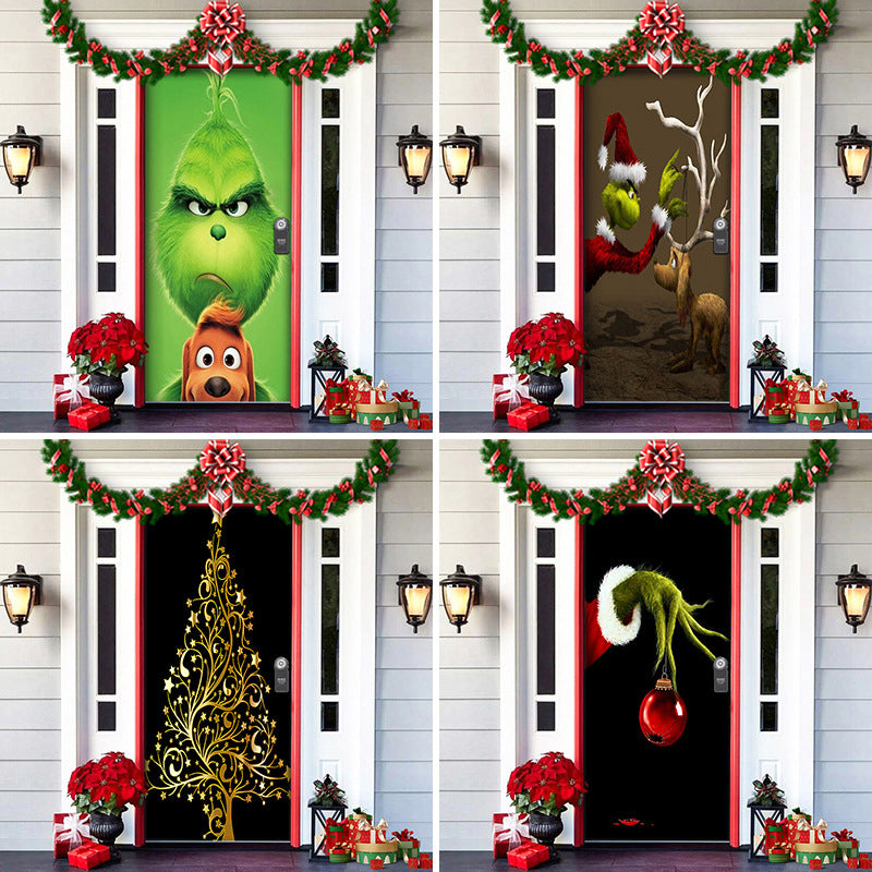 Deurkleed Kerstmotief 91x203cm Polyester Herbruikbaar Wasbaar Sfeervolle Entree Decoratie Feestdagen | Sulvida