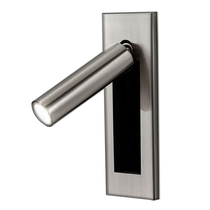 Draaibare wandspot cilinder vierkant LED instelbaar slaapkamer bedlamp dimbaar metaal modern leeslamp design | Sulvida