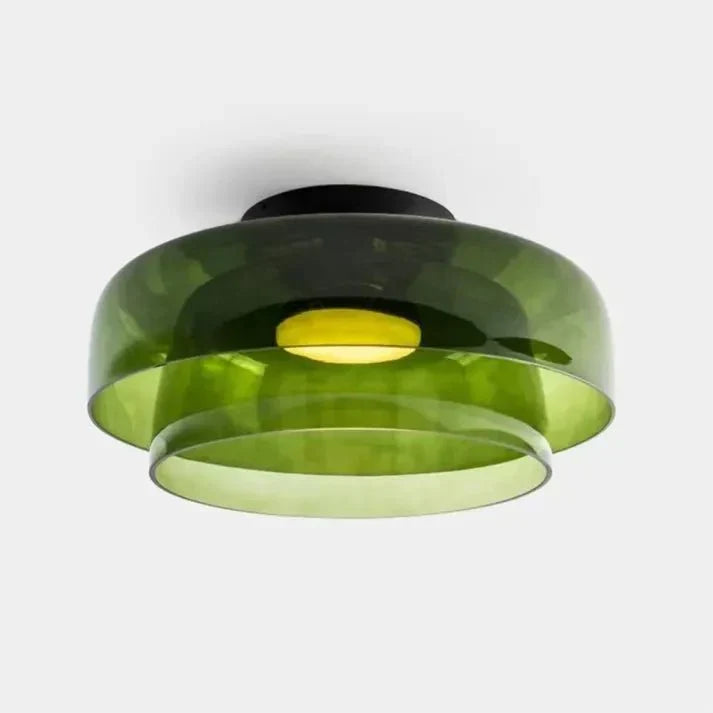 Glazen plafondlamp met driekleurige LED-verlichting voor woonkamer eetkamer slaapkamer modern design | Sulvida