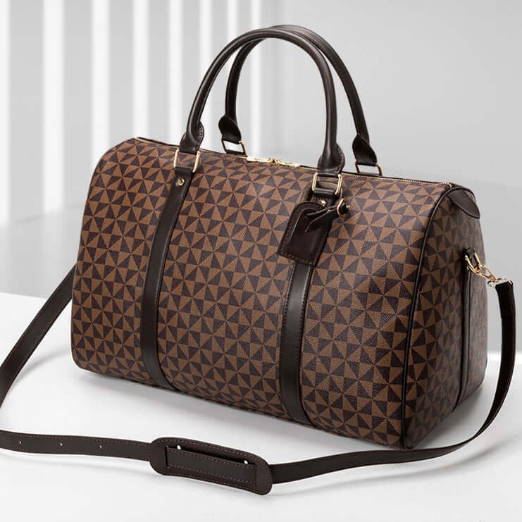 Reistas Leer Heren Weekendtas Handbagage Vintage met Schouderriem Bruin Beige Zwart Sporttas Reisbagage | Sulvida