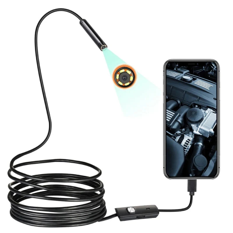 USB Endoscoopkamera 7mm Inspectiecamera Leidingscoop Flexibel Inspectiesysteem voor Leidingen en Holtes | Sulvida