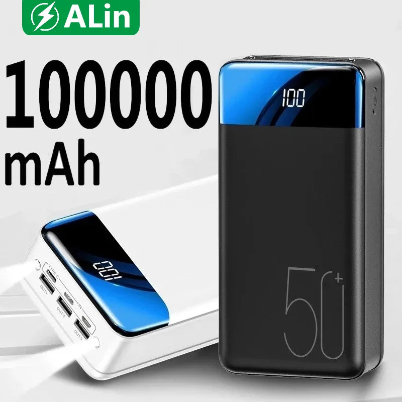 Externe Batterij 50.000 mAh met Snellaadtechnologie voor Laptop Tablet Smartphone Compact Draagbaar Powerbank | Sulvida